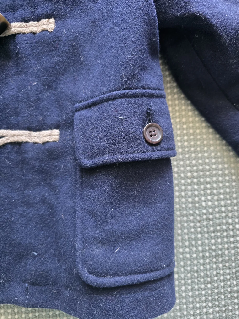 GAP Kids Navy Hooded Pea Coat with Toggle Fastenings